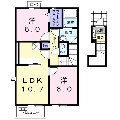 ユングフラウⅠ号館（203） 間取り図画像
