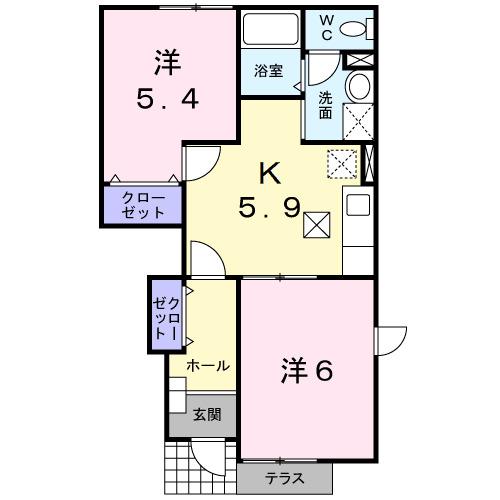 グランデュールⅡ（102） 間取り図画像