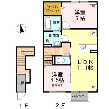 ティエドール　Ａ（202） 間取り図画像