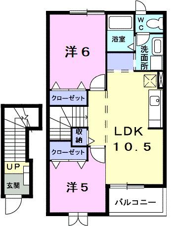 メゾン田園サーティⅡ（202） 間取り図画像