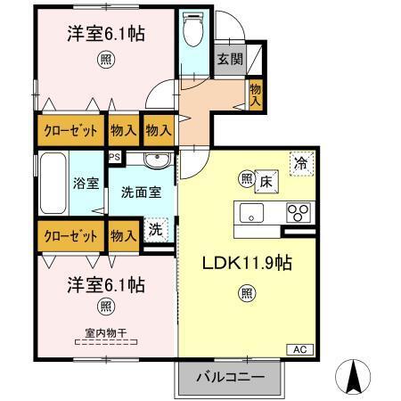 コンフォール　Ｂ（102） 間取り図画像