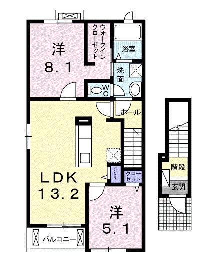 フォレスト・ヴィラＡ（201） 間取り図画像