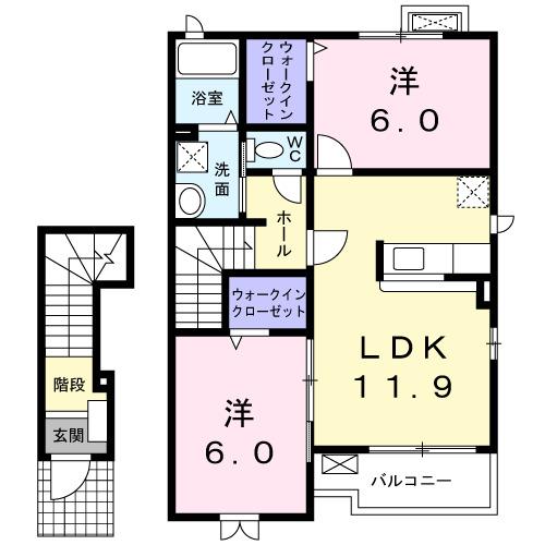 プラシードＳ　Ⅱ（202） 間取り図画像