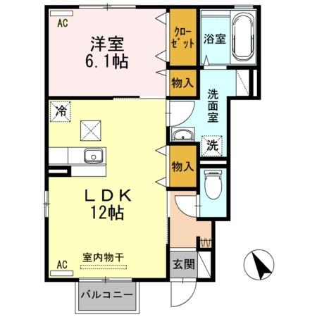 クレアコート　Ｃ（101） 間取り図画像