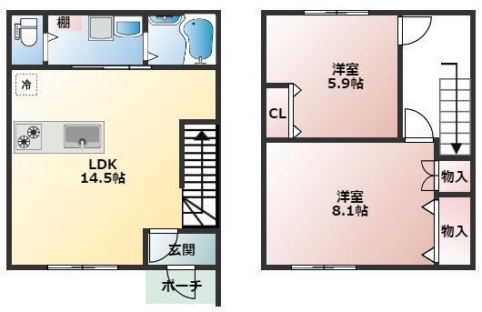 フルーメン鹿又Ⅲ 間取り図画像