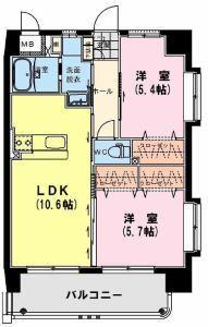 サンモール北小路（601） 間取り図画像