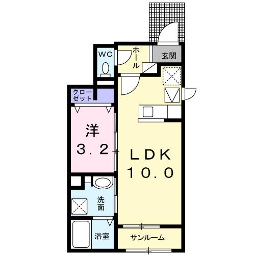 ストレート（101） 間取り図画像