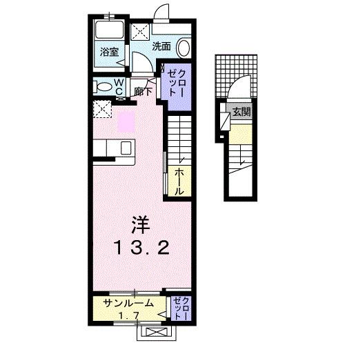 Ｖｅｎｔ・Ｖｅｒｔ　Ⅲ（204） 間取り図画像
