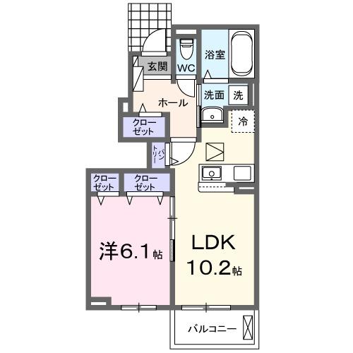 グランデュール　Ｎ　ファインⅠ（102） 間取り図画像