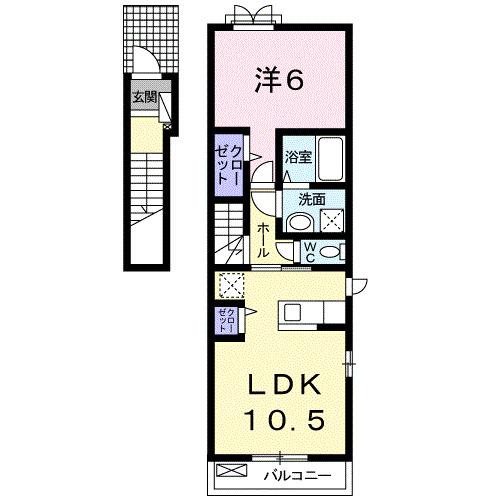 エレガンシア（201） 間取り図画像