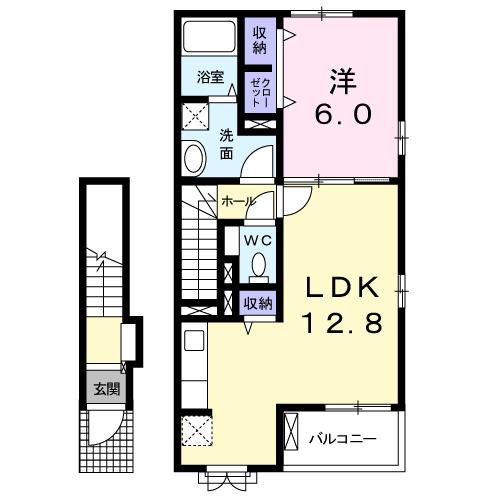 サウスウェーⅤ　Ａ（203） 間取り図画像