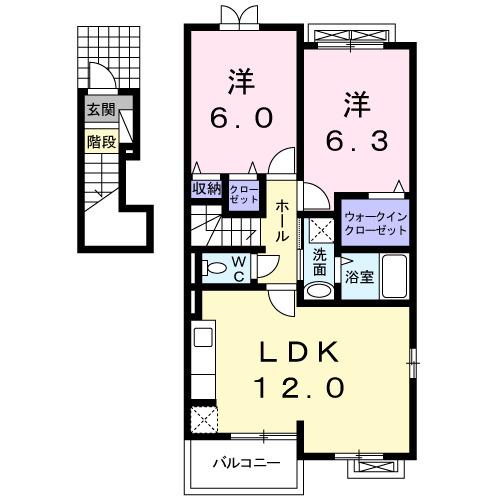 カーサソーレ（201） 間取り図画像