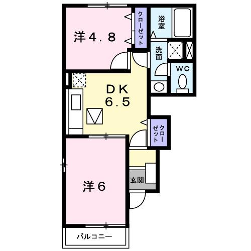 ソレイユ友Ｂ棟（101） 間取り図画像