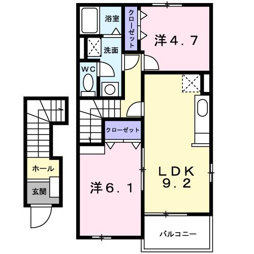 ラフレシール・友Ａ（203） 間取り図画像