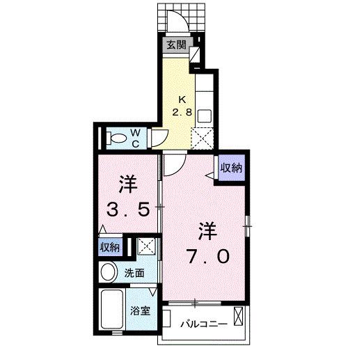 サクラーノ　Ⅱ（101） 間取り図画像