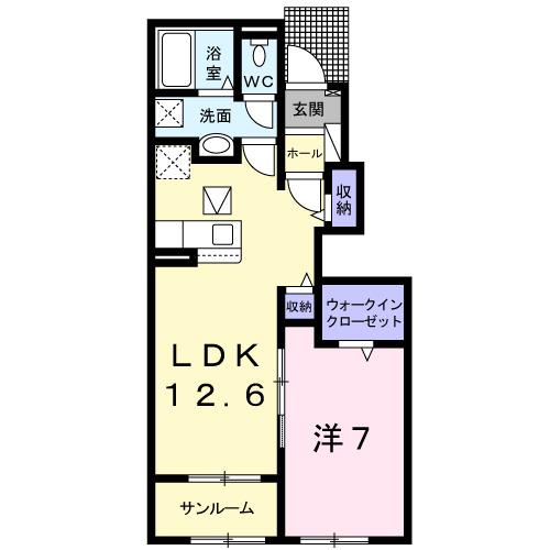 ＰＬＡＩＮ　桃の木（104） 間取り図画像