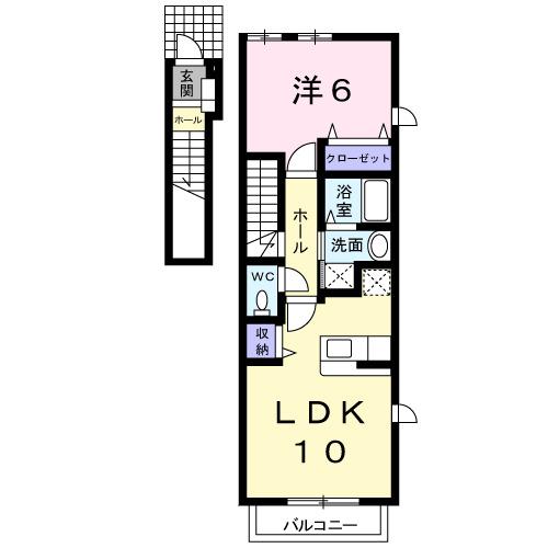 エトナール昴　Ａ棟（201） 間取り図画像