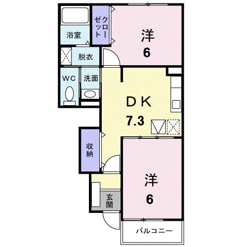 サニ−・ヒルズＤ（102） 間取り図画像