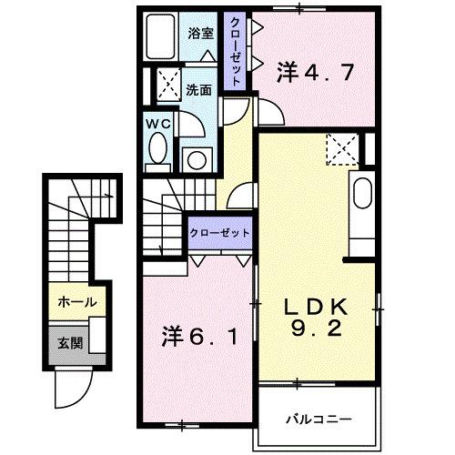 メゾングレイスＢ（202） 間取り図画像