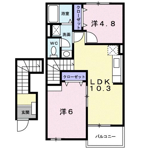 セイバリー・ガーデンＢ（202） 間取り図画像