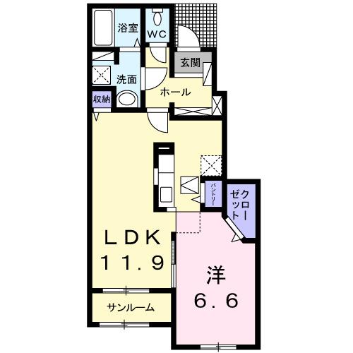 エテルノ・Ｂ（102） 間取り図画像