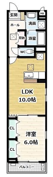 Park side　ケヤキⅡ（101） 間取り図画像
