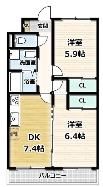 ケイズメゾン春日森（202） 間取り図画像