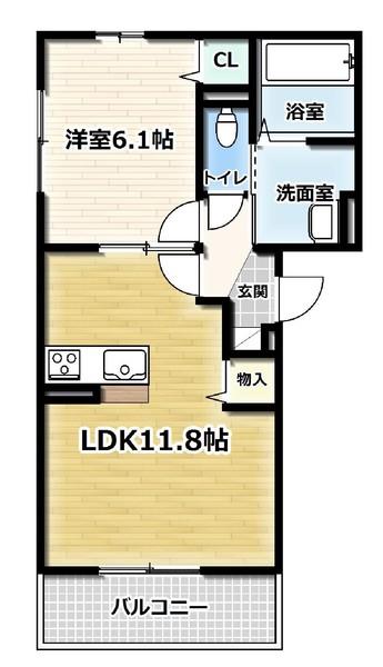 ラフィーネ木幡（201） 間取り図画像