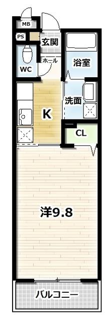EXE VILLA EAST（403） 間取り図画像