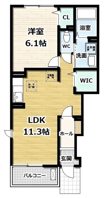 ノーブルヴィラ宇治神明（101） 間取り図画像