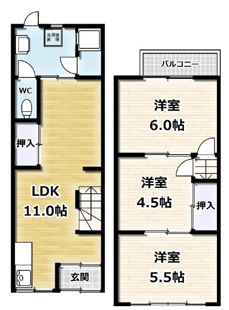 南堀池貸家（1） 間取り図画像