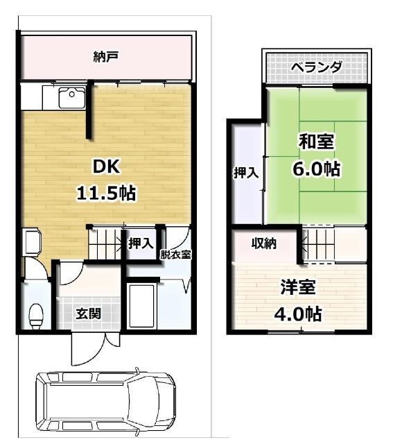 松田貸家（1） 間取り図画像