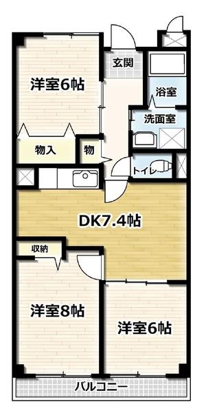 ラ・アルコバレーノ（302） 間取り図画像