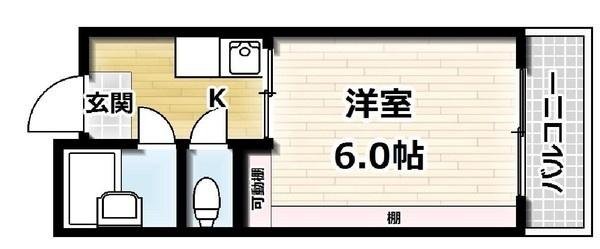 サイプレス宇治（206） 間取り図画像