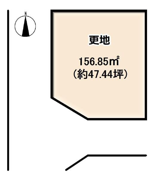 宇治田原町贄田植山　建築条件無し売土地 区画図