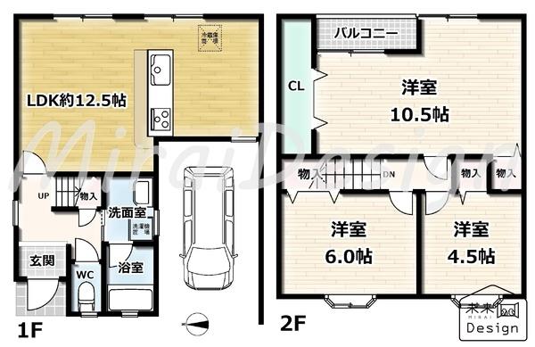 宇治市宇治半白　中古戸建 間取り図画像