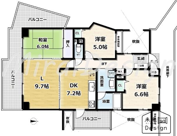 間取り3LDK！LDK約16.9帖！全居室収納ございます♪