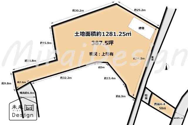 京田辺市大住峠谷　売土地 区画図
