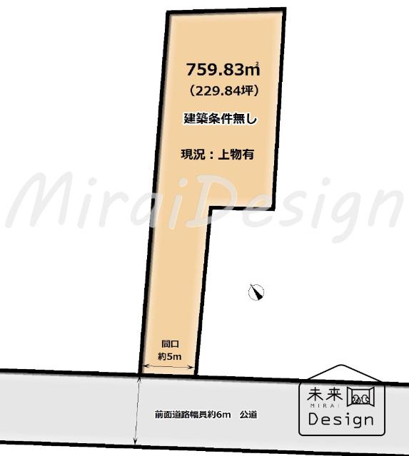 宇治市伊勢田町売地 区画図