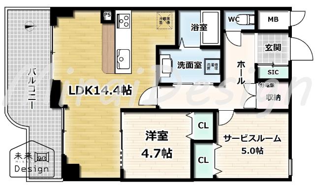 ローレルコート宇治木幡 間取り図画像