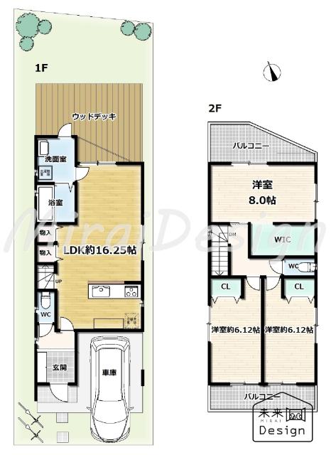 宇治市木幡北山畑　新築戸建住宅 間取り図画像