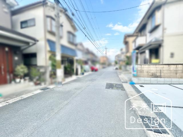 宇治市小倉町蓮池　新築戸建住宅 前面道路含む現地写真