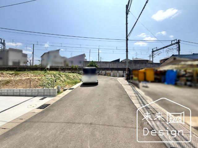 宇治市羽拍子町　3号地　新築戸建住宅 前面道路含む現地写真