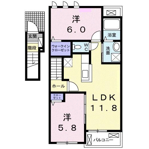 リナリア　Ⅱ（203） 間取り図画像