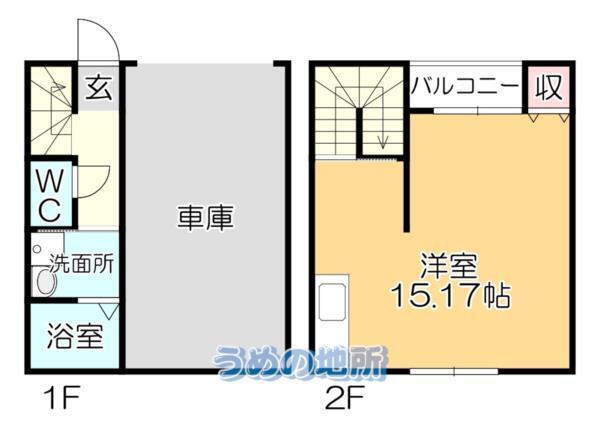 Garage諏訪野（A） 間取り図画像