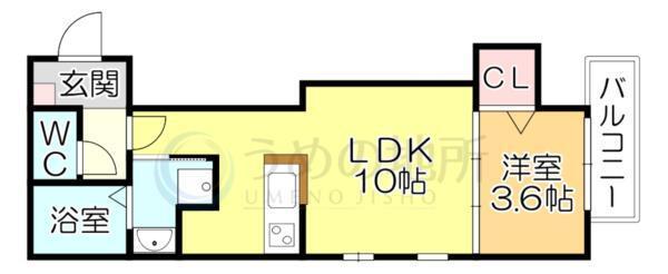 Cherim西鉄久留米IV（204） 間取り図画像