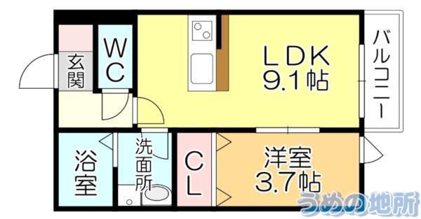 CS津福（103） 間取り図画像
