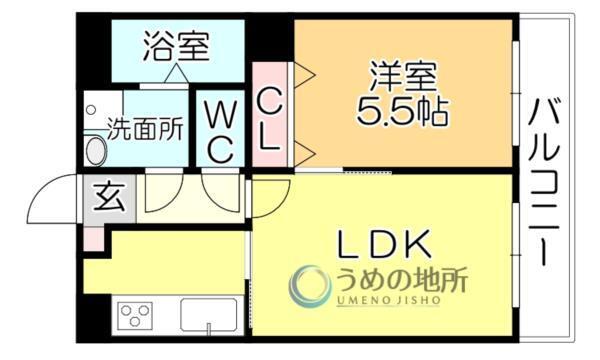 ｱｰﾆｽﾄ新合川（401） 間取り図画像