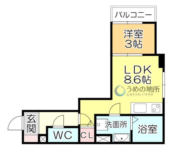 THE NOBLES 花畑駅前（301） 間取り図画像