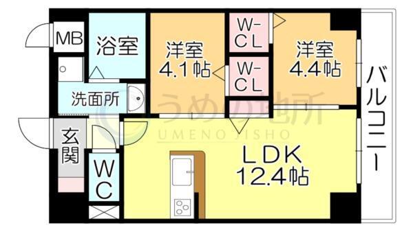Mys　Casetta　Kurume（901） 間取り図画像